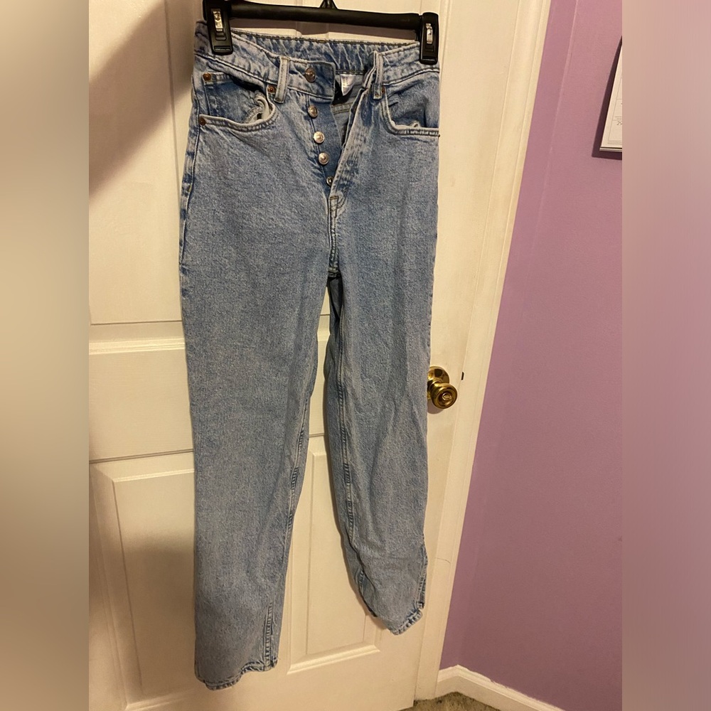 Flare blue jeans